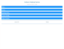 Tablet Screenshot of holbornmedicalcentre.com